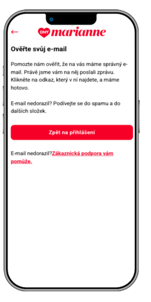 iOS - ověření e-mailu